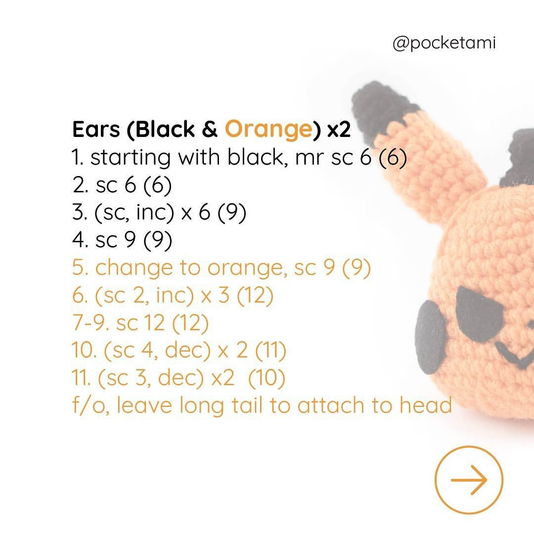 free crochet pattern angry pikachu