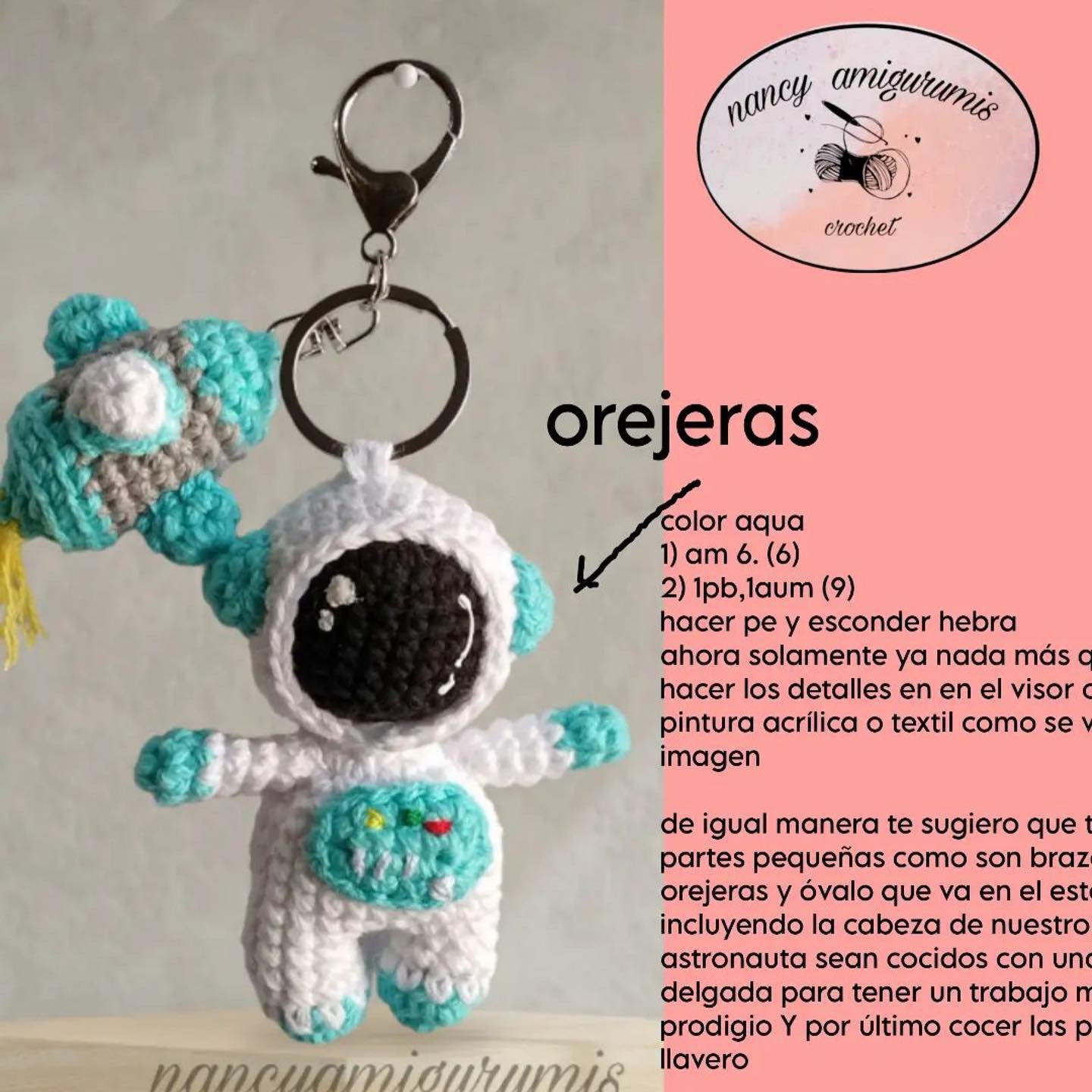 free crochet pattern astronaut keychain