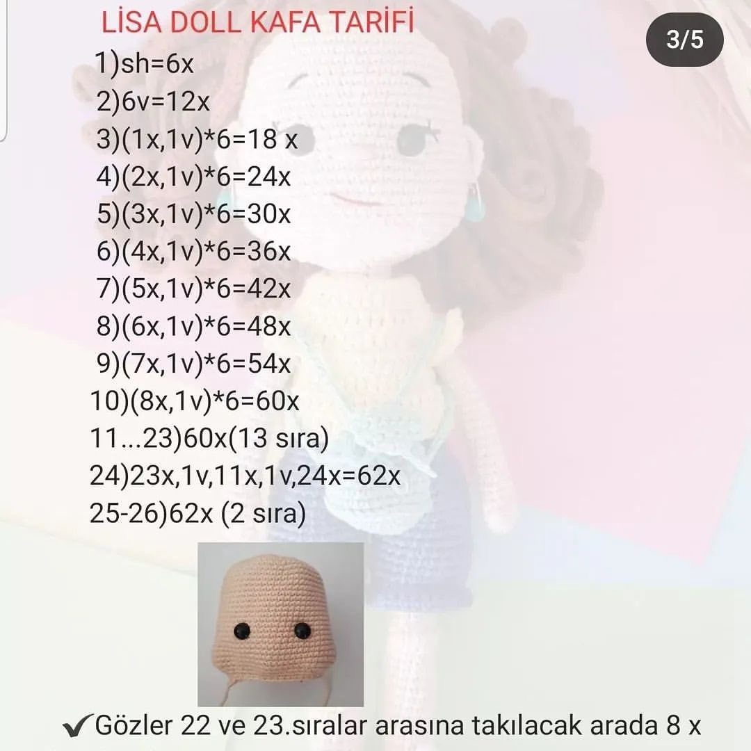 free crochet pattern baby girl doll lisa