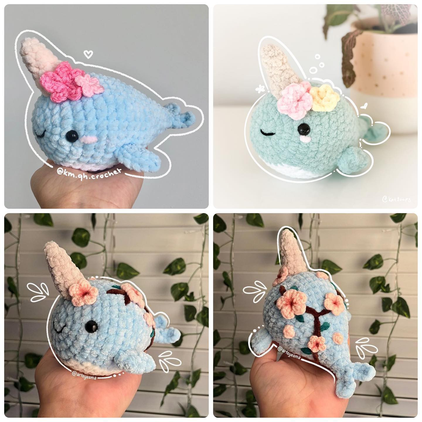 free crochet pattern baby narwhal