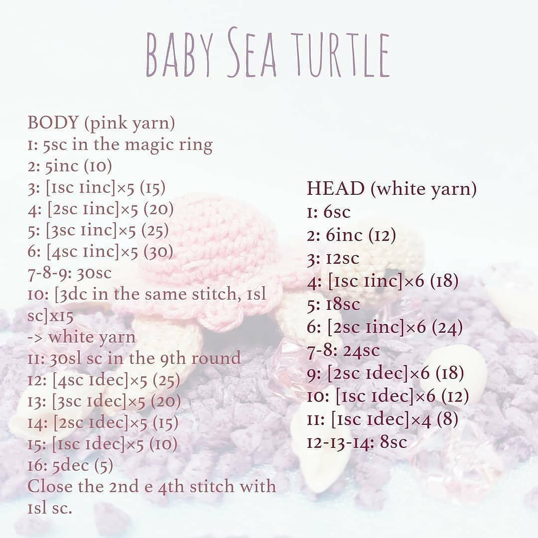free crochet pattern baby sea turtle