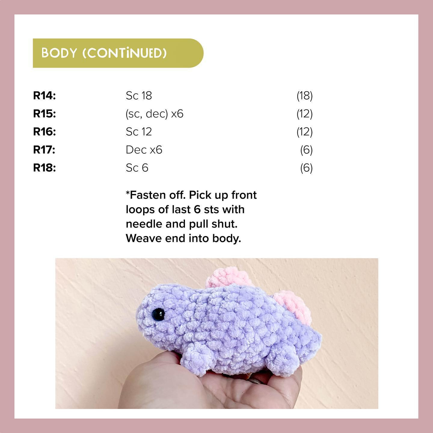free crochet pattern baby stega