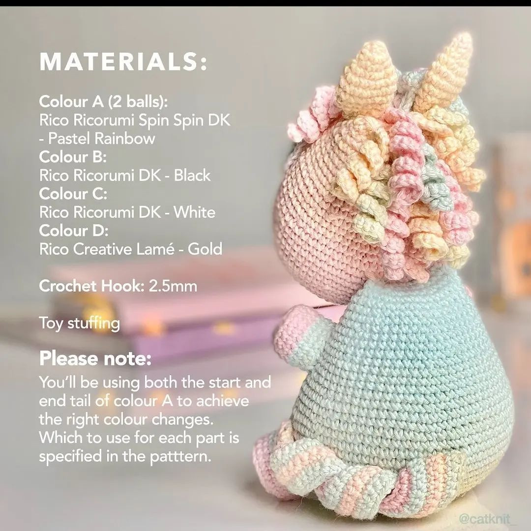 free crochet pattern baby unicorn
