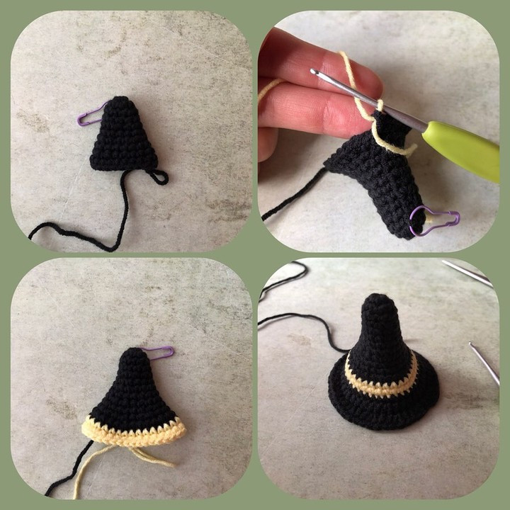 free crochet pattern black hat.