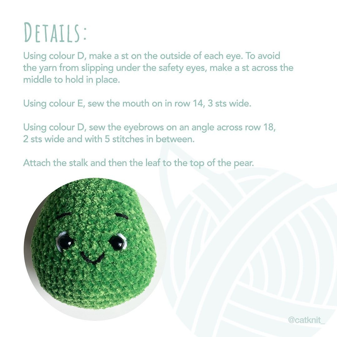 free crochet pattern blue pear.