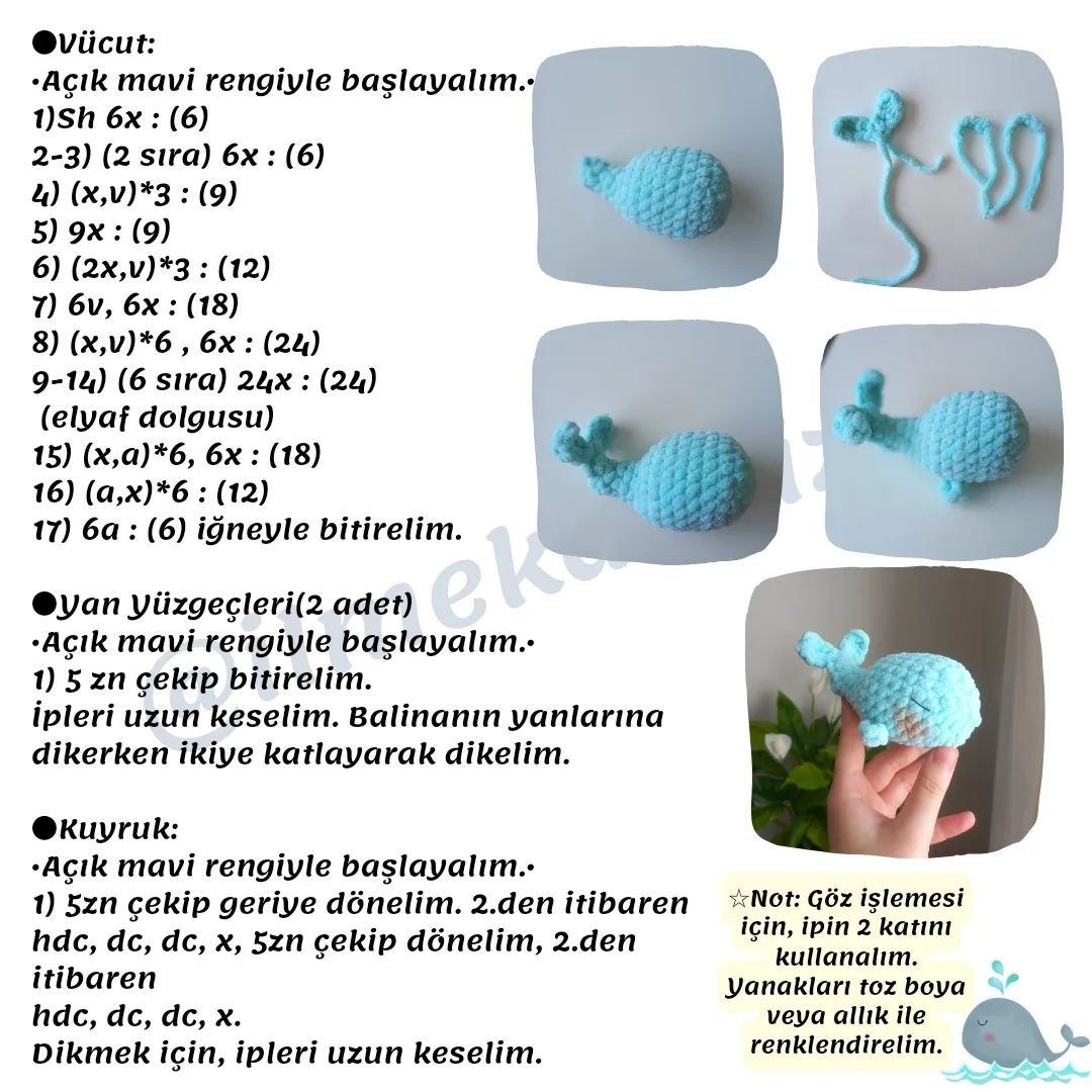 free crochet pattern blue whale.baby whale