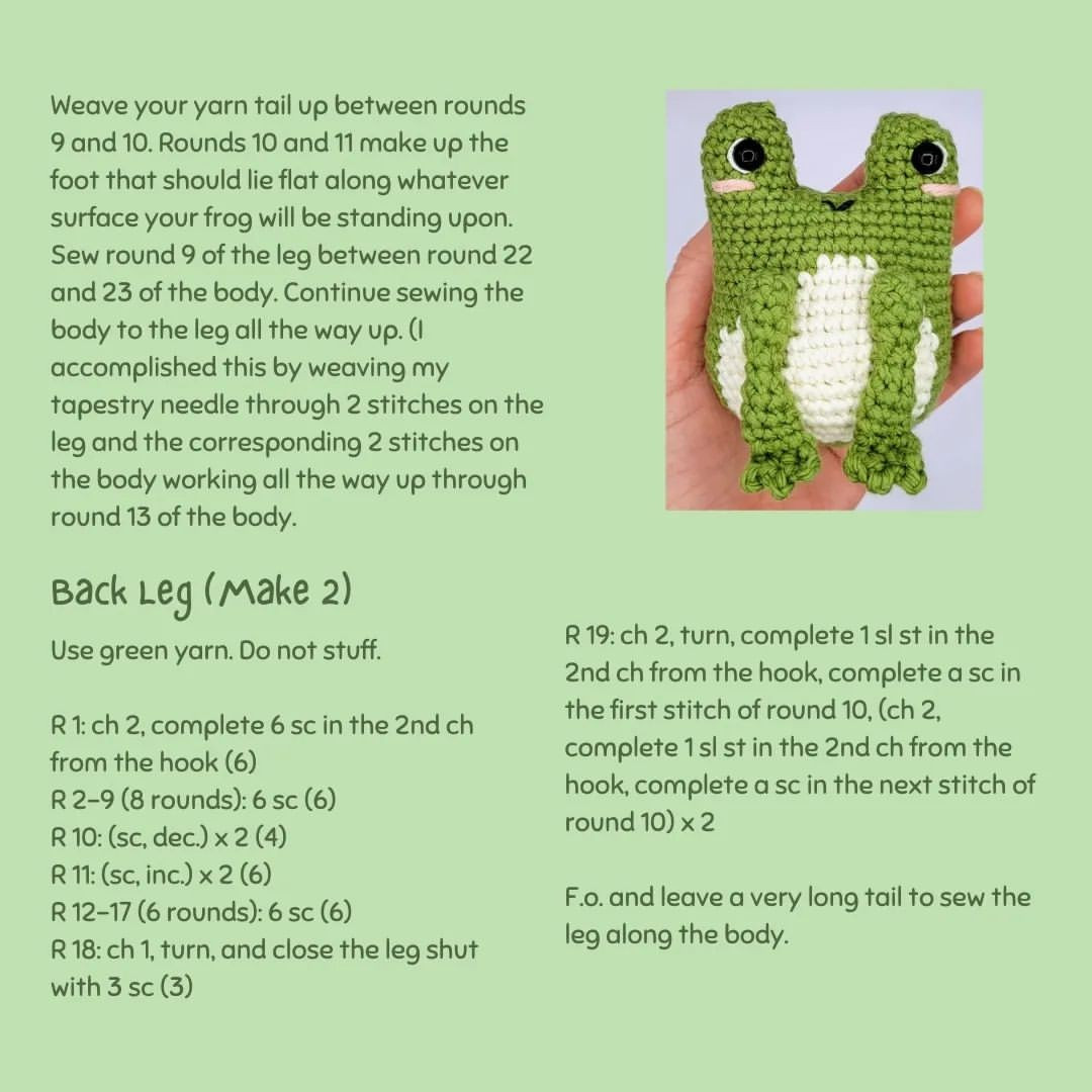 free crochet pattern brain frog