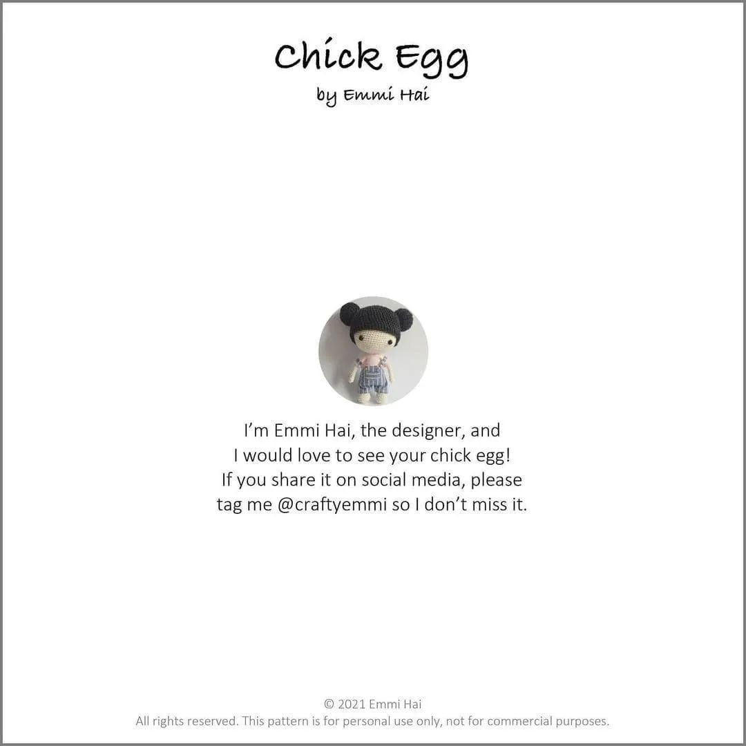 free crochet pattern chick egg