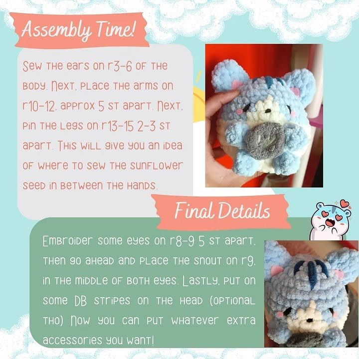 free crochet pattern chip the cheeky hamster