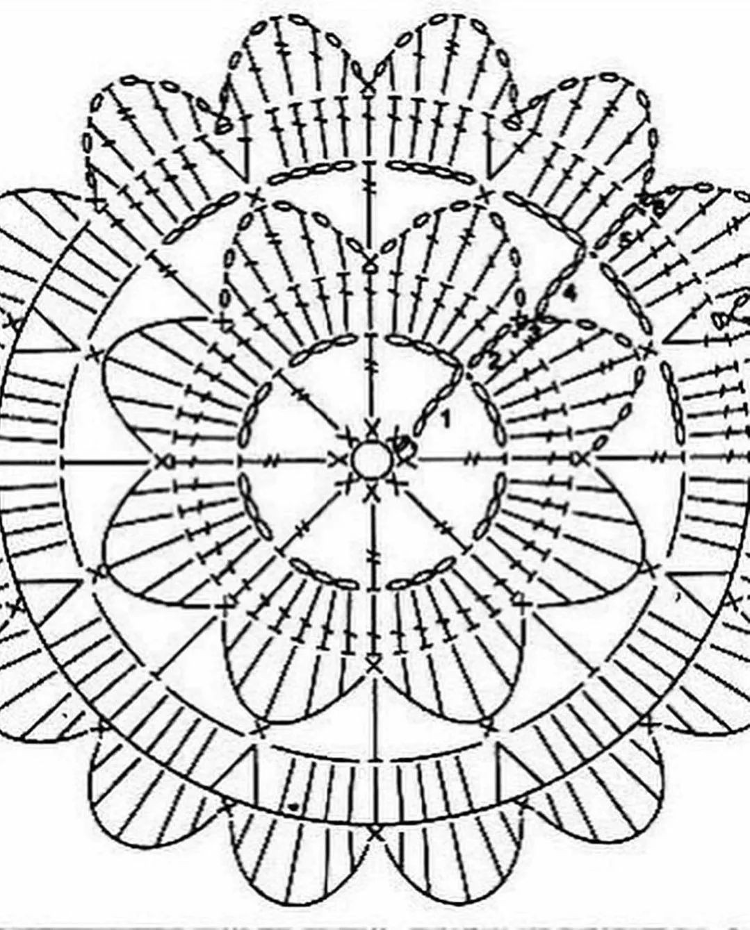 free crochet pattern circle with circle in the middle.