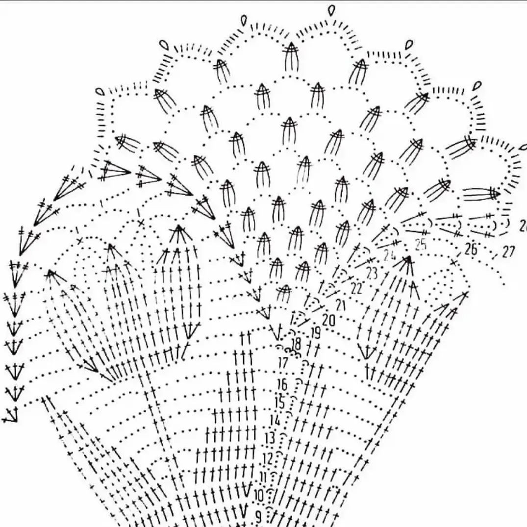 free crochet pattern circle with eight flowers and leaves