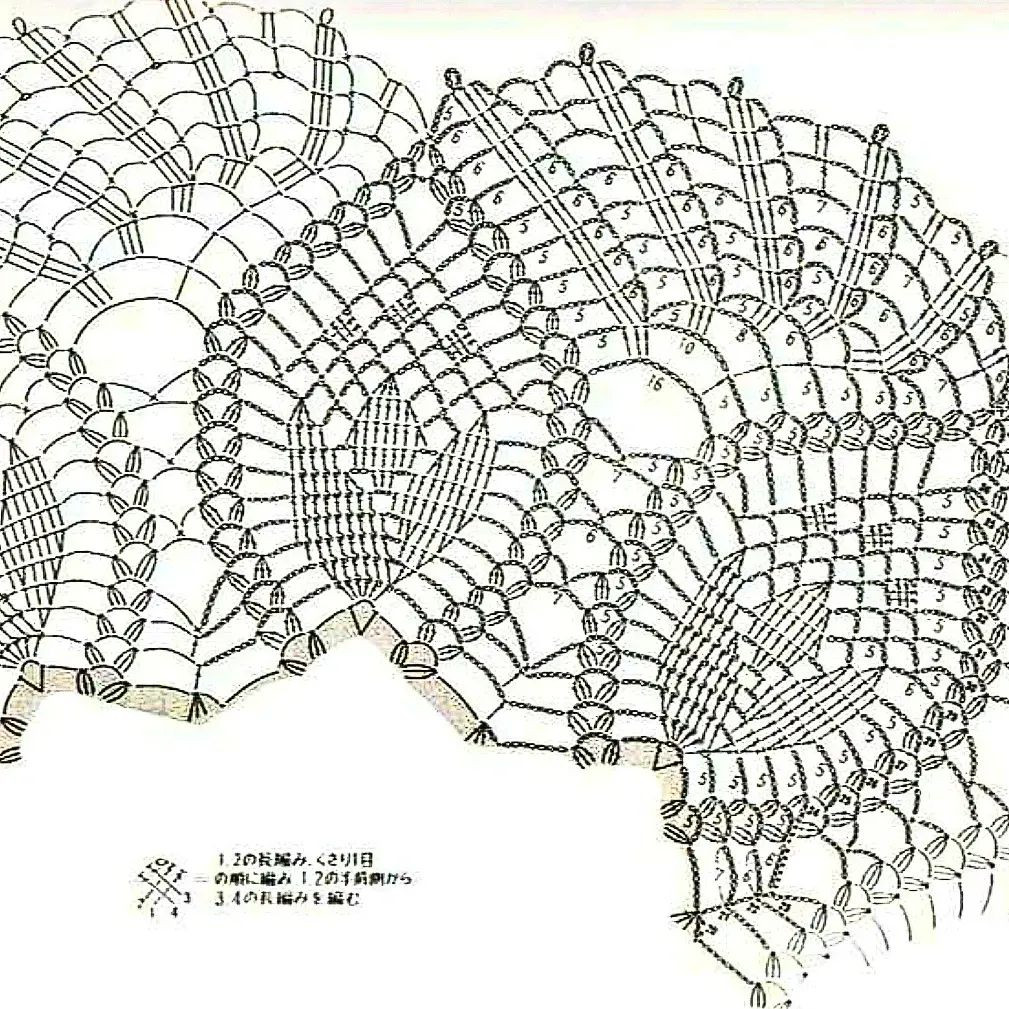 free crochet pattern circle with leaves