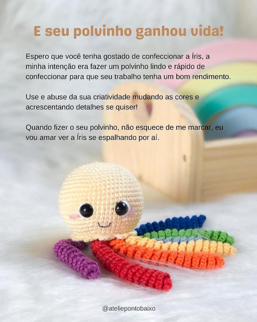 free crochet pattern colorful tentacles octopus