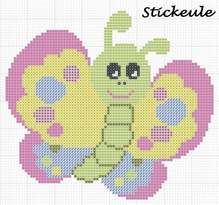 free crochet pattern eight butterflies.