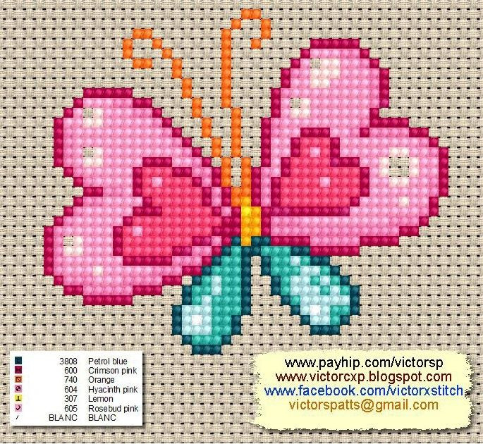 free crochet pattern eight butterflies.