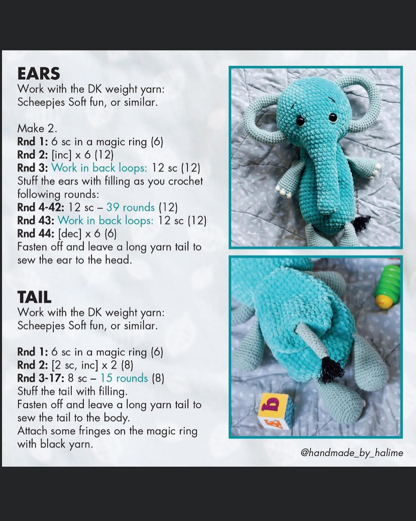 free crochet pattern elephant baby bobo