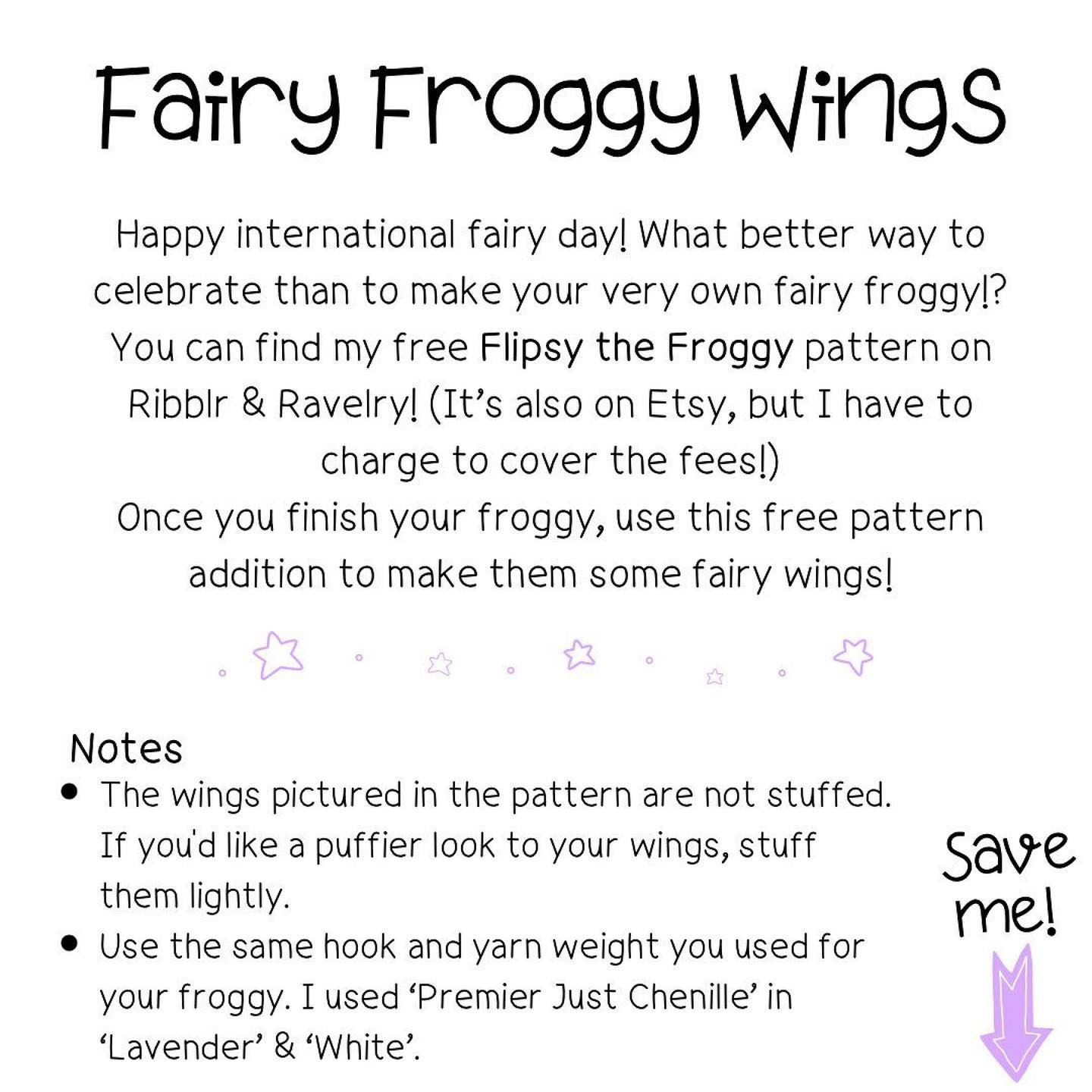 free crochet pattern fairy froggy wings