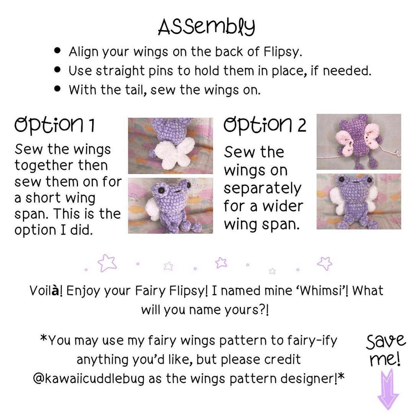 free crochet pattern fairy froggy wings