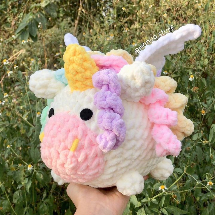 free crochet pattern fat unicorn