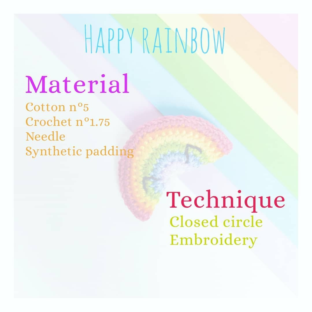 free crochet pattern happy rainbow