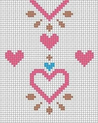 free crochet pattern heart, star, butterfly