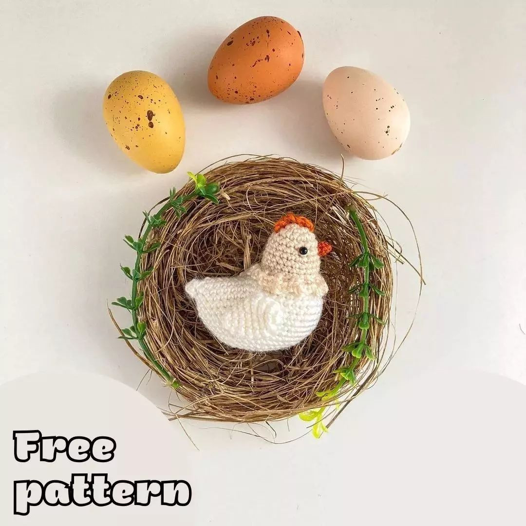 free crochet pattern hens incubating eggs