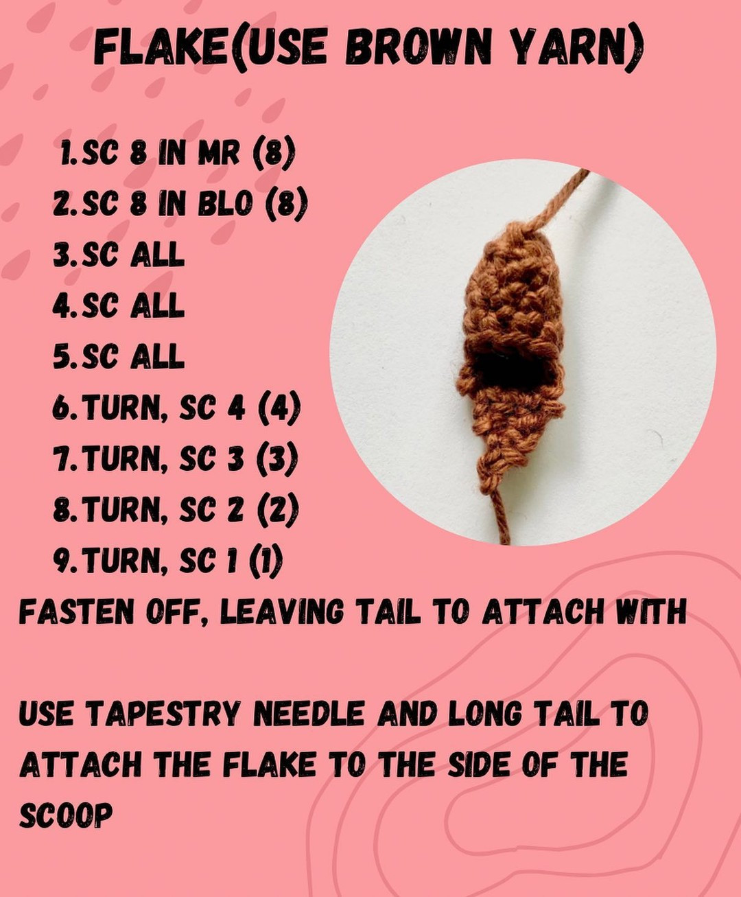 free crochet pattern ice cream cone