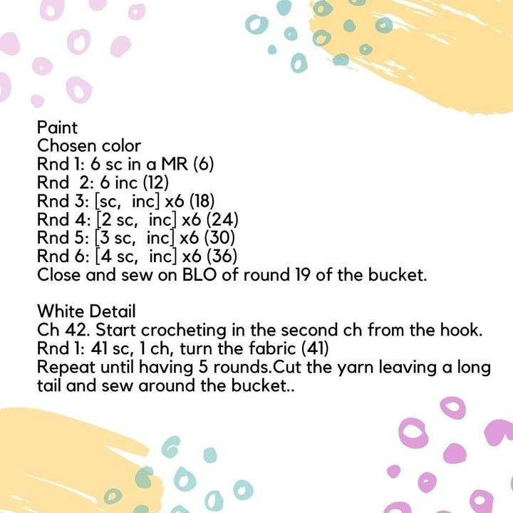 free crochet pattern igumi assemble bonus paint bucket