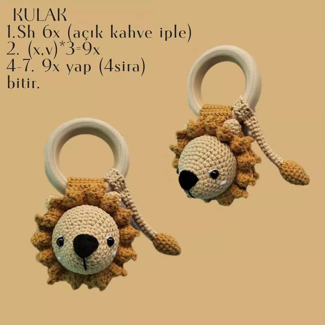 free crochet pattern lion dice