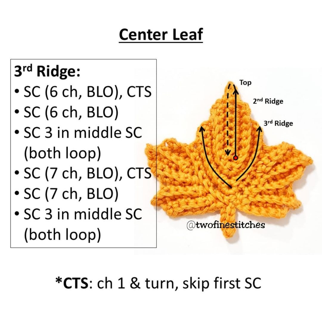 free crochet pattern maple leaf