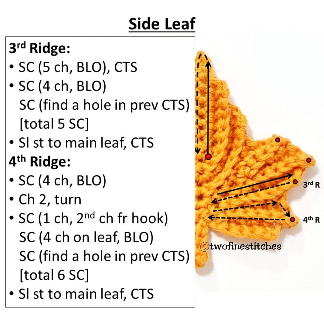 free crochet pattern maple leaf