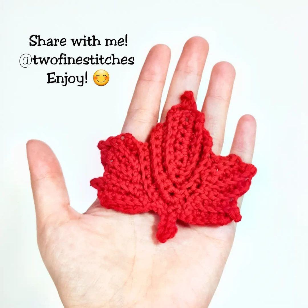 free crochet pattern maple leaf