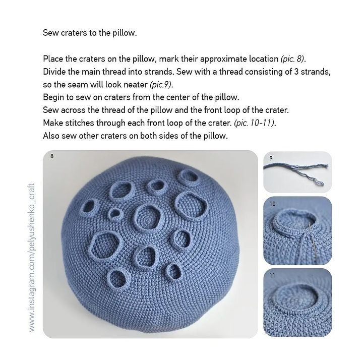 free crochet pattern moon pillow