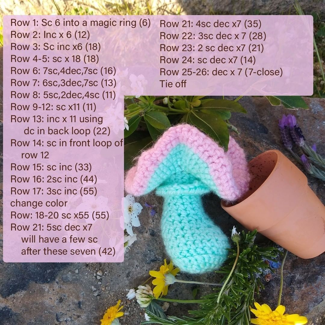 free crochet pattern mystic mushroom