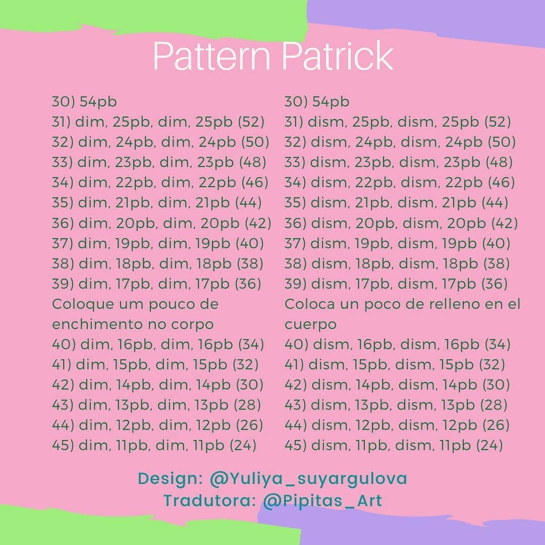 free crochet pattern patrick