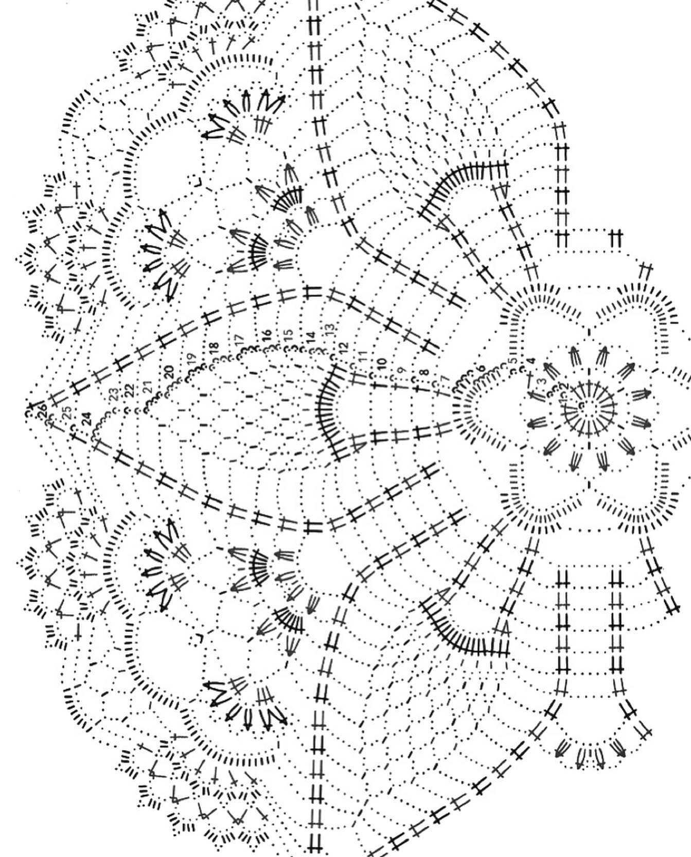 free crochet pattern pattern with spikes at the edge.