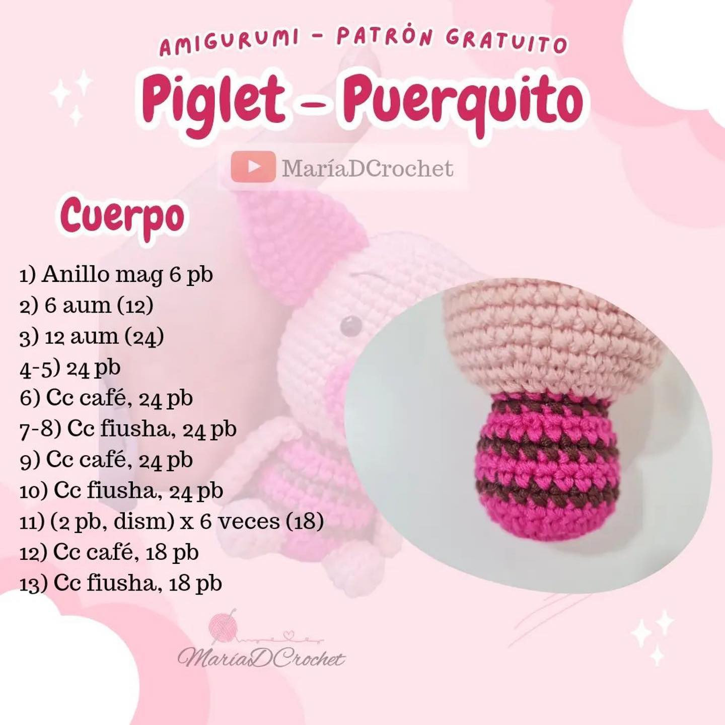 free crochet pattern pig