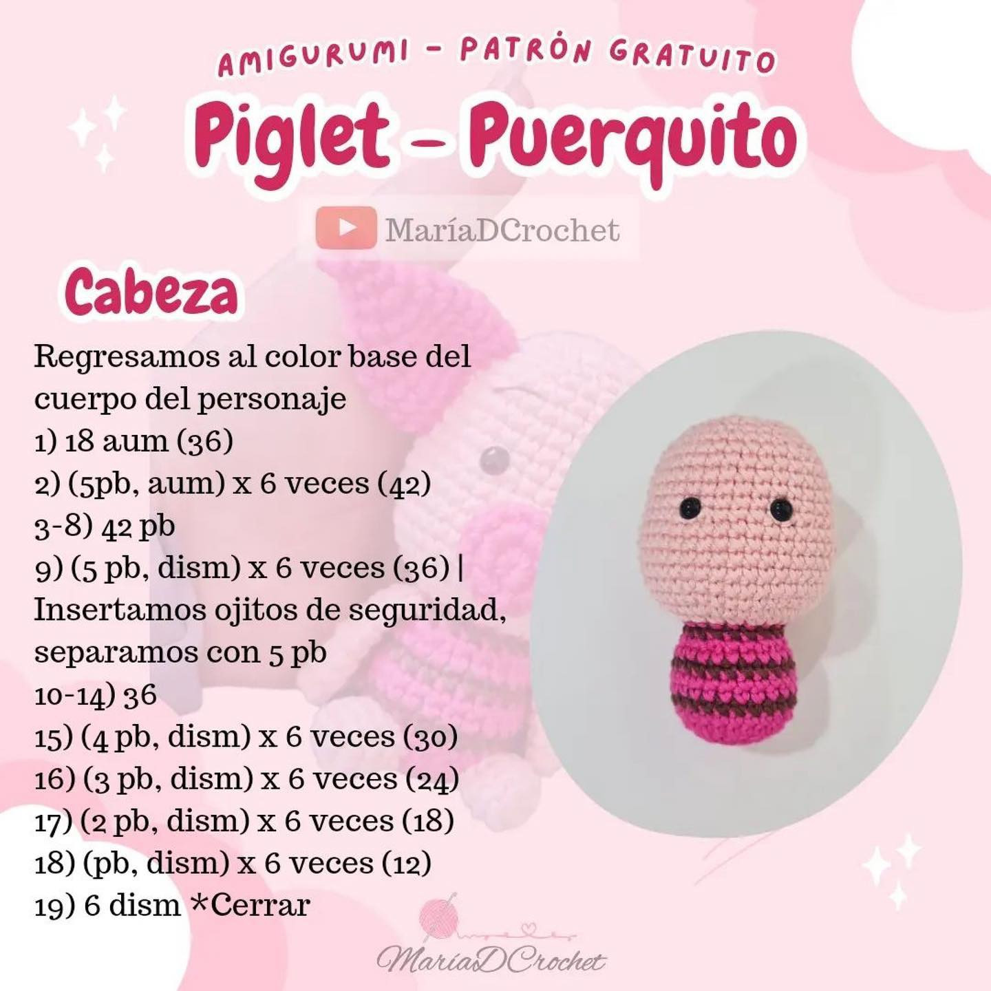 free crochet pattern pig