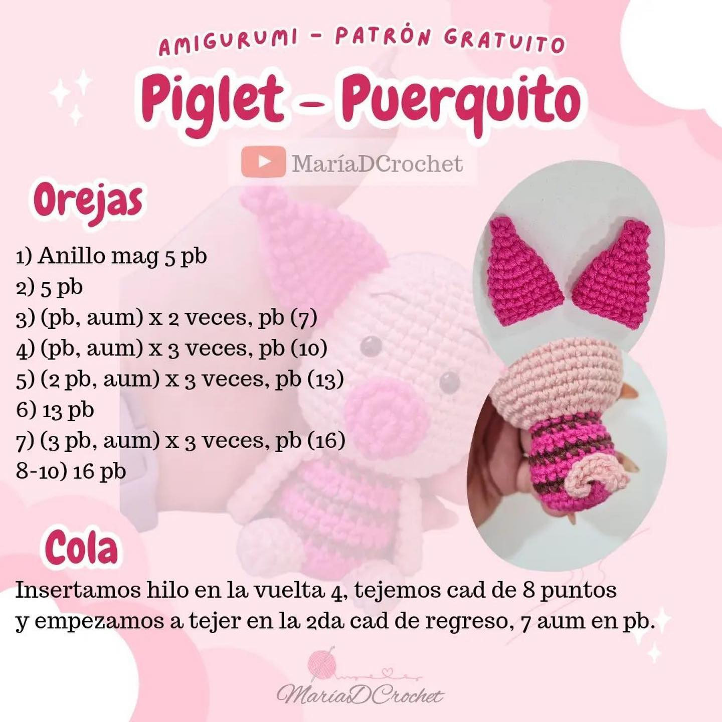 free crochet pattern pig