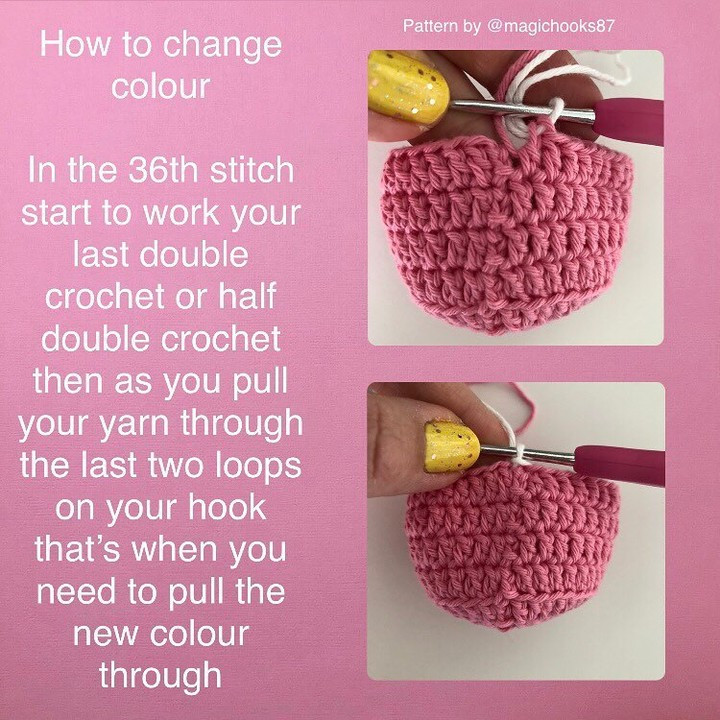 free crochet pattern pink earphone bag