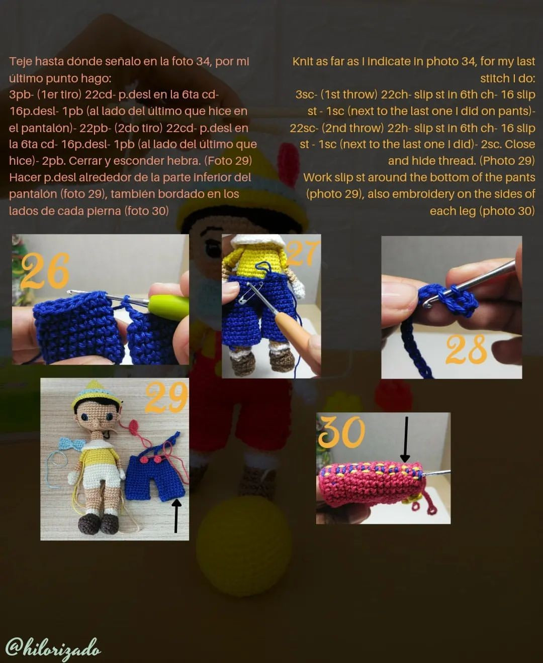 free crochet pattern pinocho