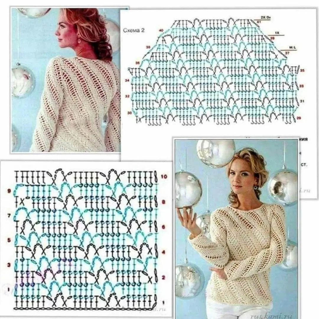 free crochet pattern plaid sweater.