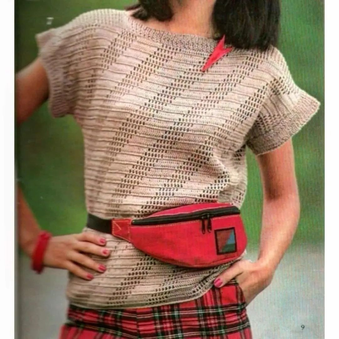 free crochet pattern plaid sweater.