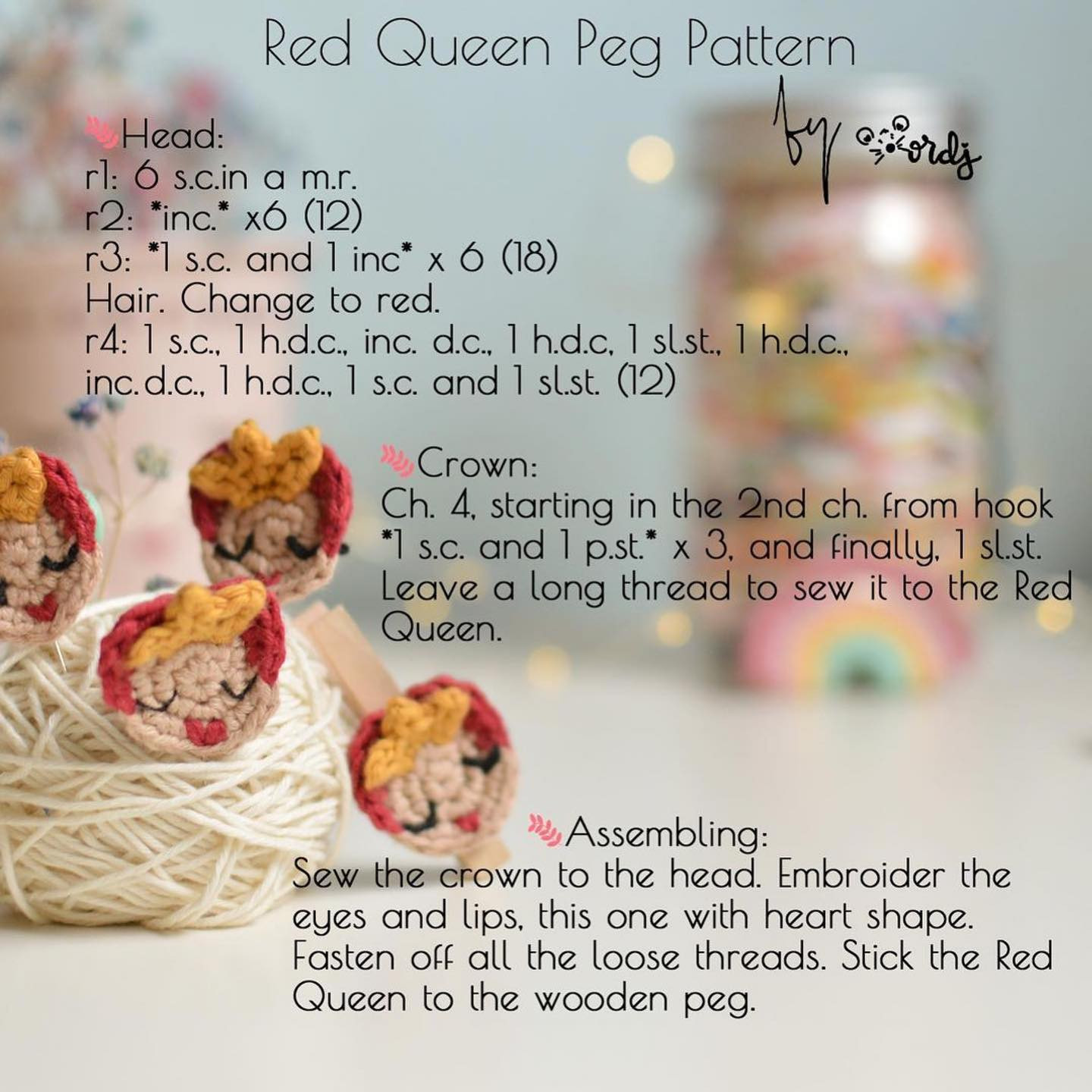 free crochet pattern princess hairpin