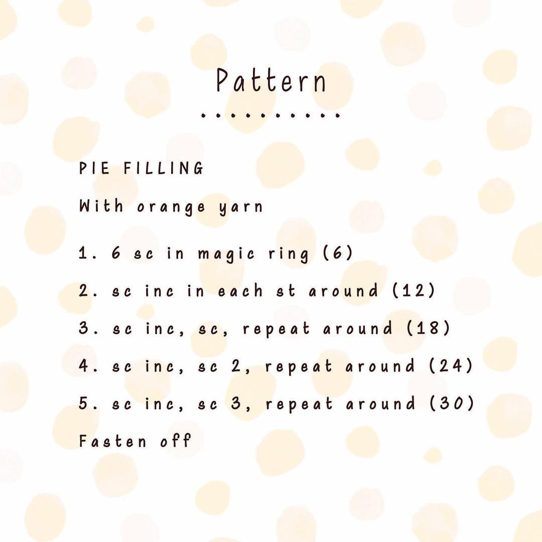 free crochet pattern pumpkin pie