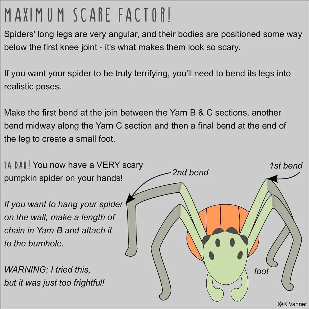 free crochet pattern pumpkin spider