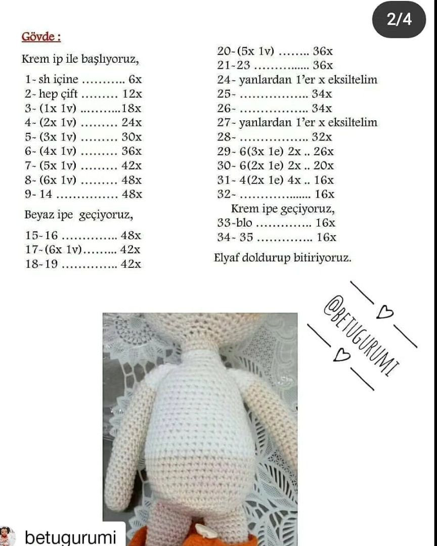 free crochet pattern rabbit karpuz tulumlu tavsan