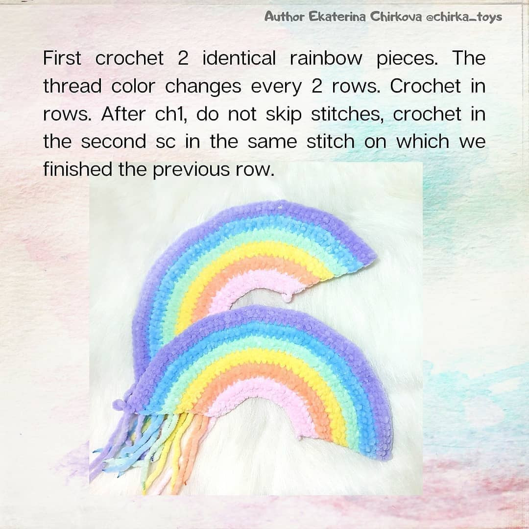 free crochet pattern rainbow
