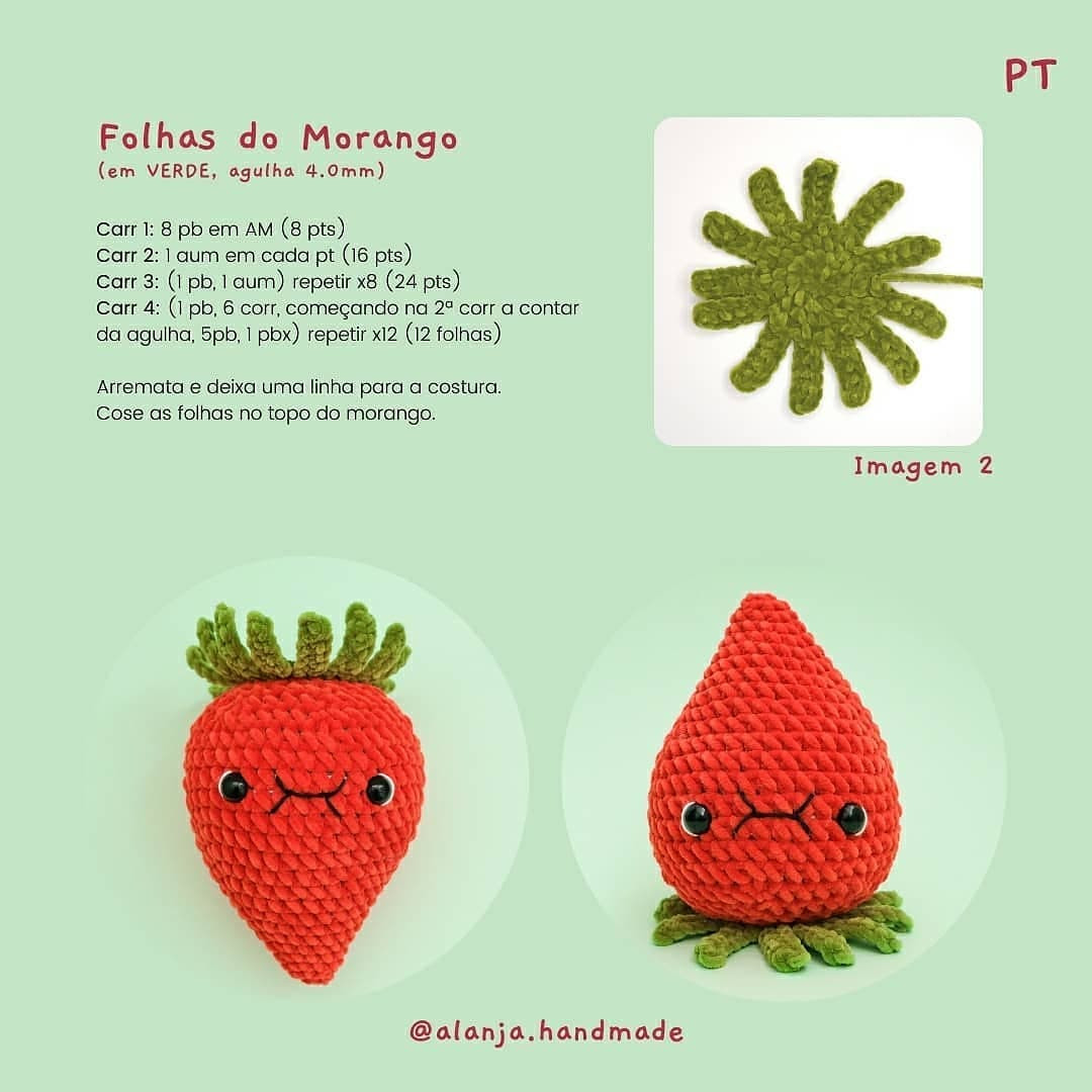 free crochet pattern red strawberry