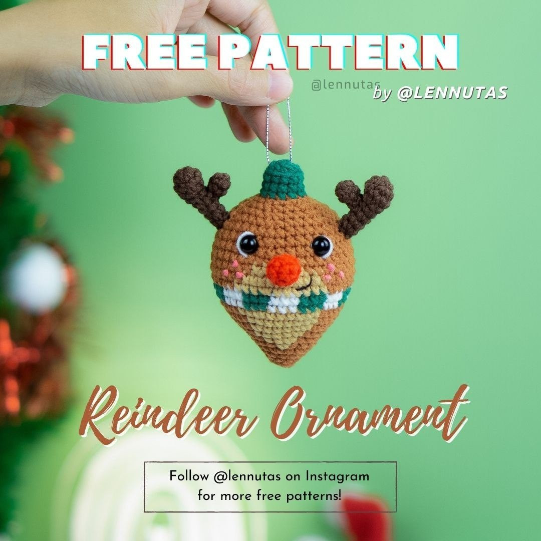 free crochet pattern reindeer crnament